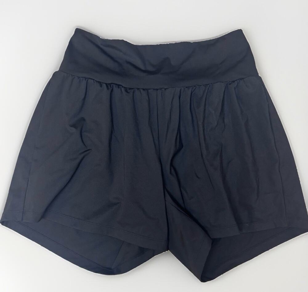 Halara Womens XL Long Black High Waist Athletic Shorts Stretch 5 In Inseam